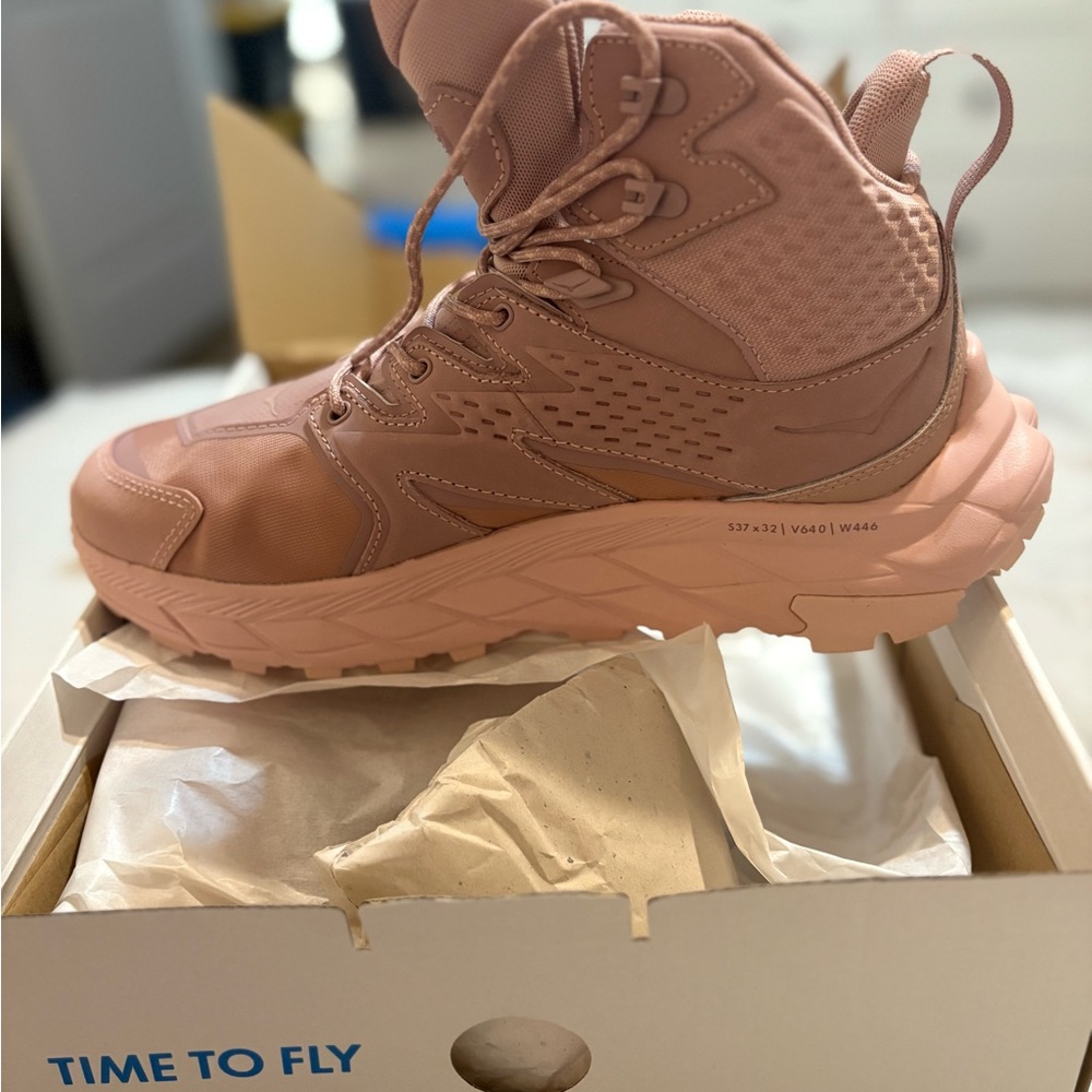 Hoka One One Pink Athletic Shoes with High Ankle Support